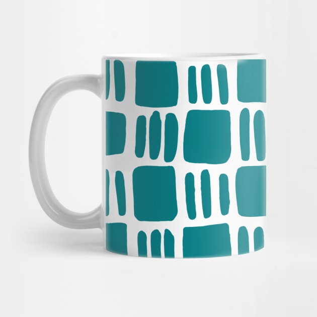 Abstract squares - turquoise by wackapacka